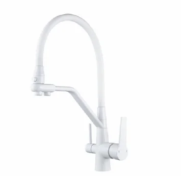 MN4460-8 Смеситель для кухни с подключением фильтра питьевой воды белый