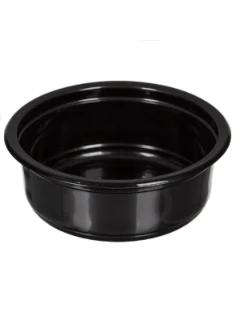 Фото для Одноразовый пластиковый контейнер: круглый с черным основанием, 450 мл. 300 шт.