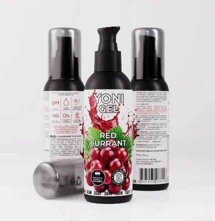 Фото для Съедобный лубрикант SGAN YONI GEL со вкусом красной смородины, 100 мл