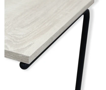 Фото для SheffiltonПридиванный столик SHT-CT9, дуб беленый/черный. 64х40х30см (ВхШхГ)