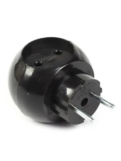 Разветвитель 3-м 6А IP20 Шар 220В черн. Rexant 11-1063-1