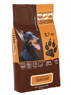 Фото для Корм сухой д/собак ДИЛЛИ для активных собак 3,7кг