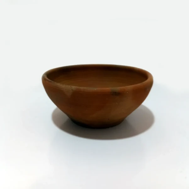 Миска керамическая, без глазури, костровый обжиг, D105 H47