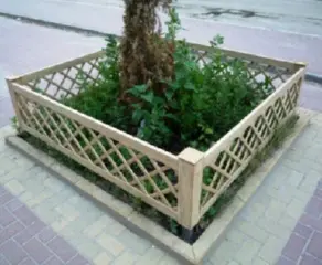Деревянная садовая оградка "Газонная решетка"