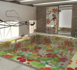 Плитка отделочная (мозаичная) для детских бассейнов