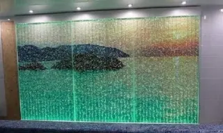 Декоративная пузырьковая панель с зеленой подсветкой